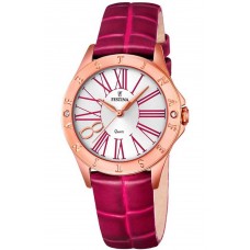 FESTINA Crystals Pink Leather Strap F16930/2  